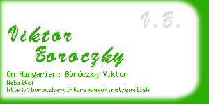 viktor boroczky business card